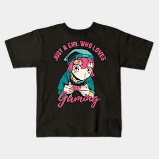 Just a Girl who loves Gaming Kids T-Shirt